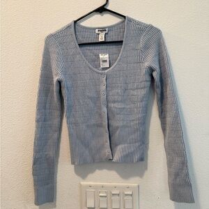 RSQ Women's Light Blue Cardigan Sweater
